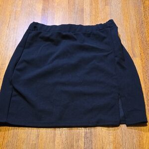 Rue‎ 21 Women Small Elegant Solid Black Slit Mini Pull On Stretch Skirt